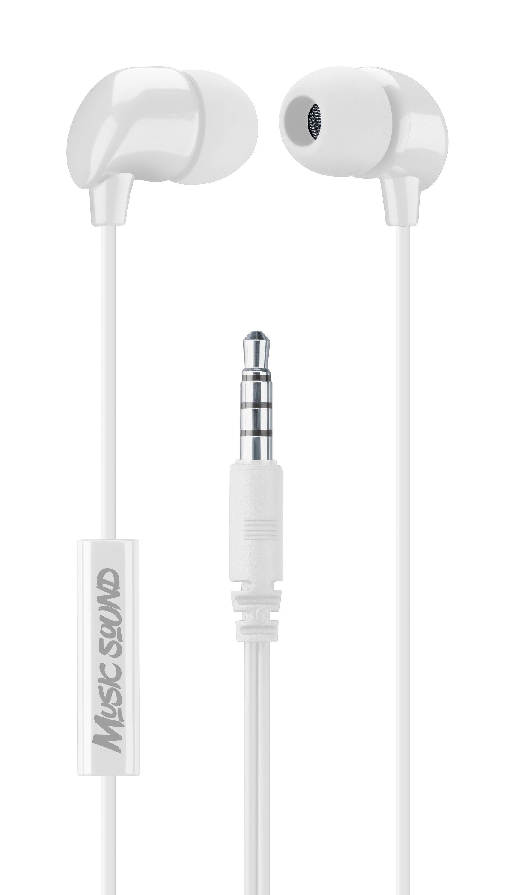 Headphones - In-ear + mic, white