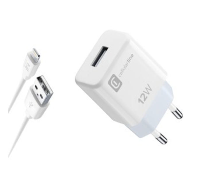 USB Charger Kit 12W - Lightning - iPhone, iPad, iPod