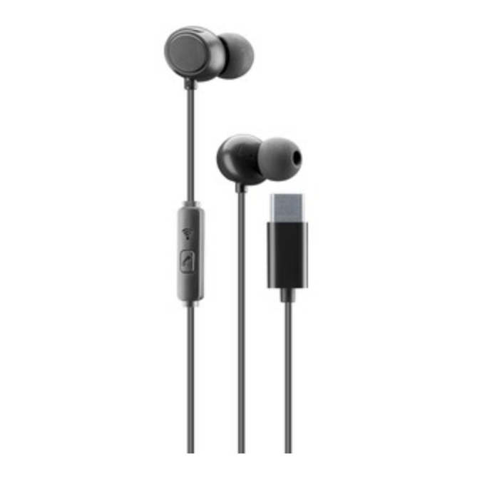 EARPHONE MIC IN-EAR USB-C BLACK