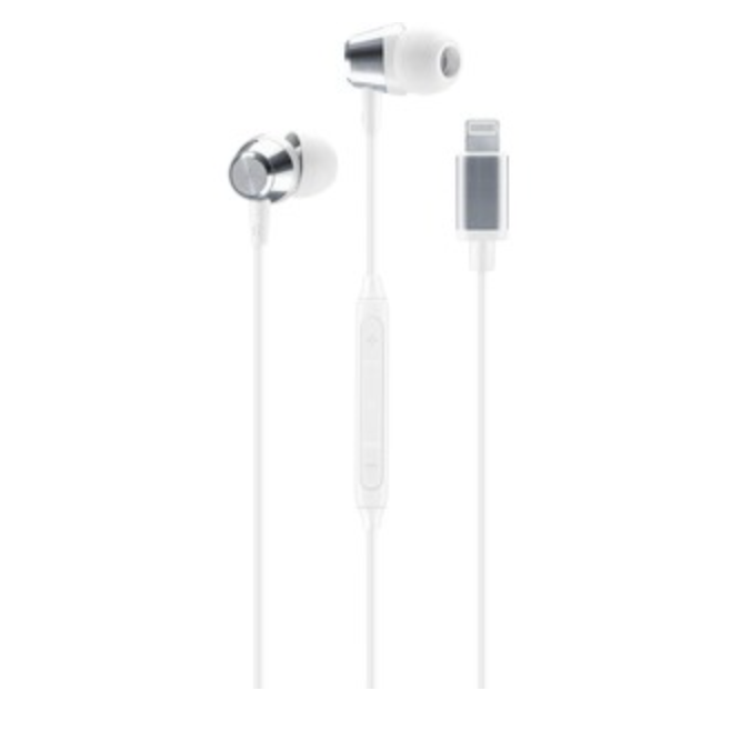 In-ear : earphones +mic,blanc Lightning