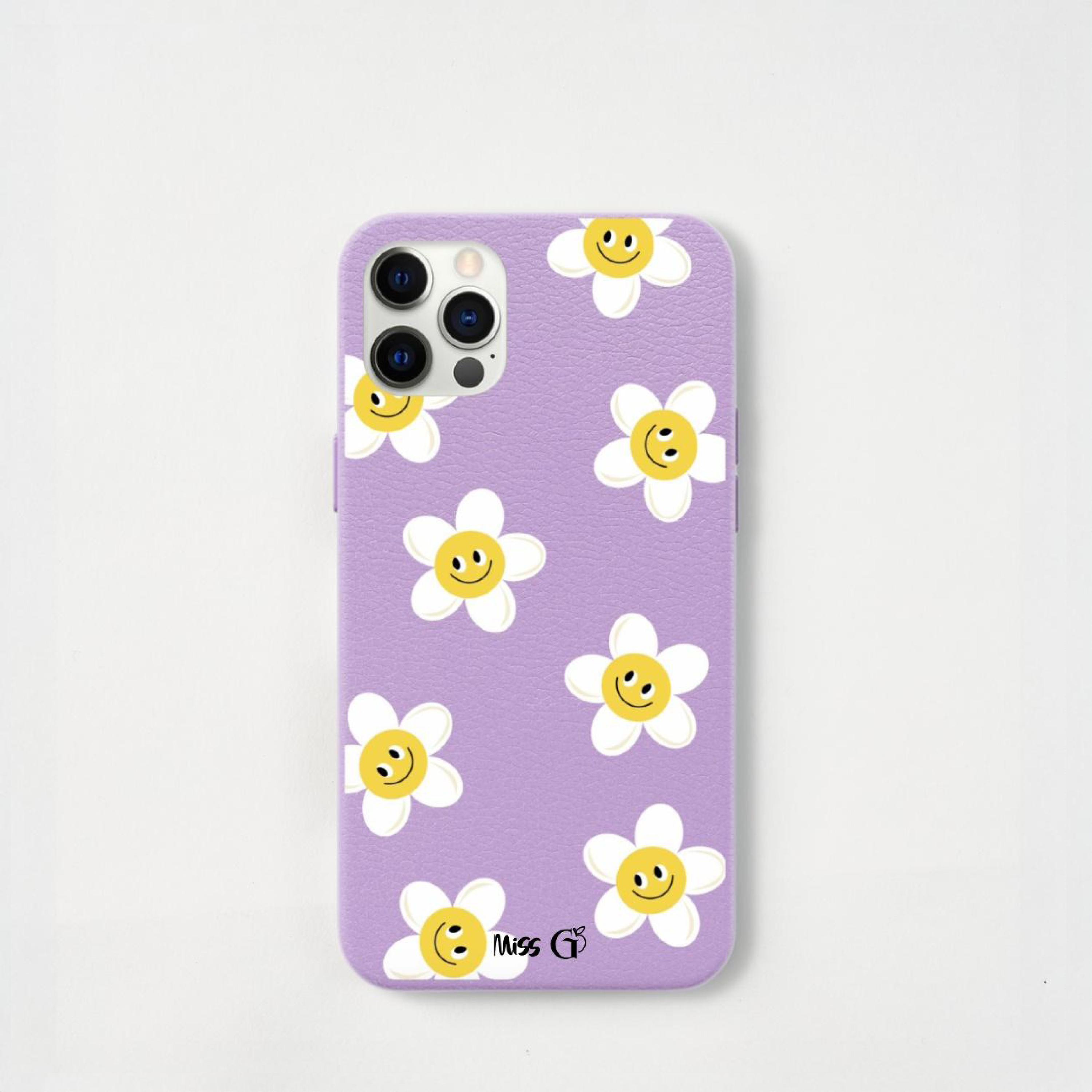 Custodia in pelle "Smiley Daisy"