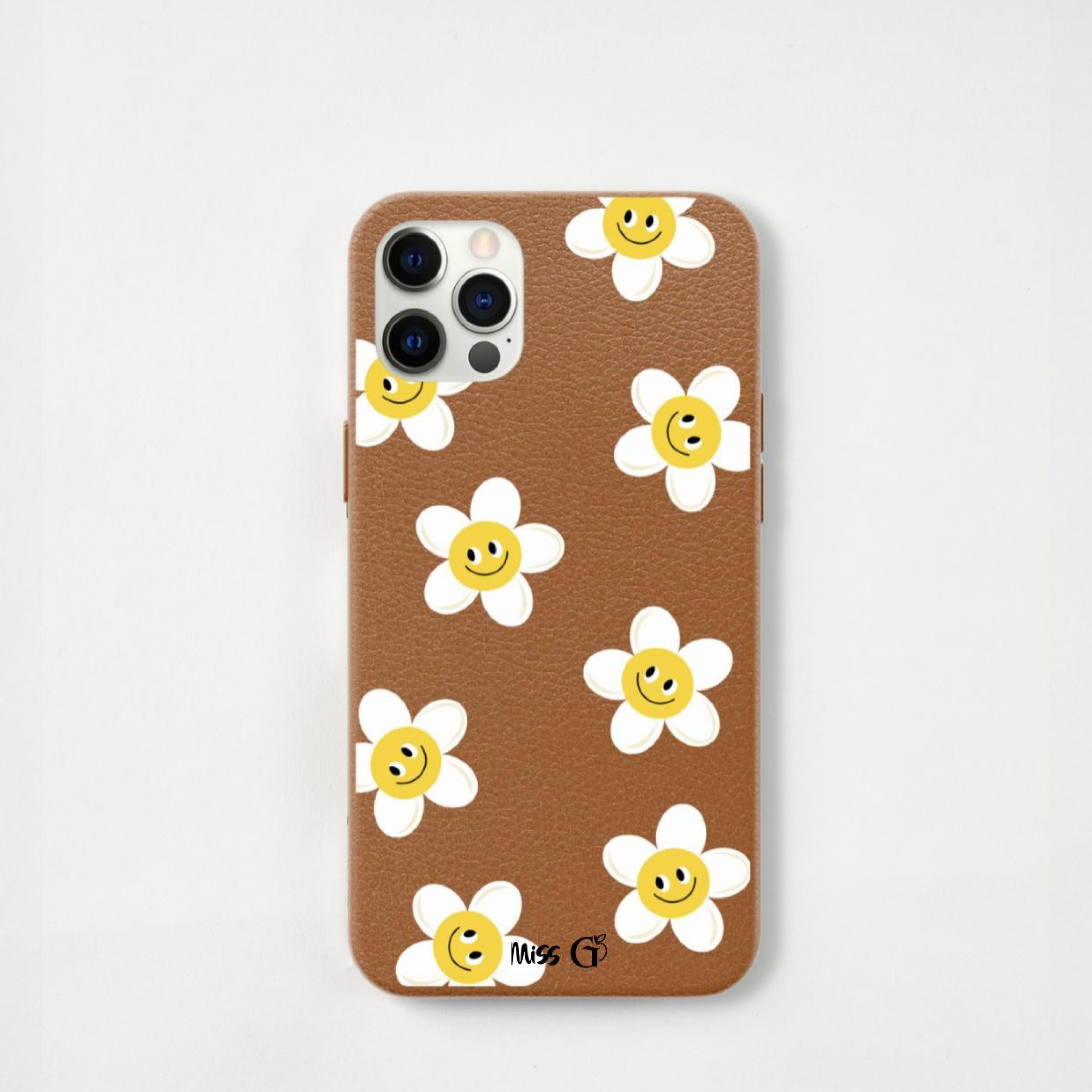 Custodia in pelle "Smiley Daisy"