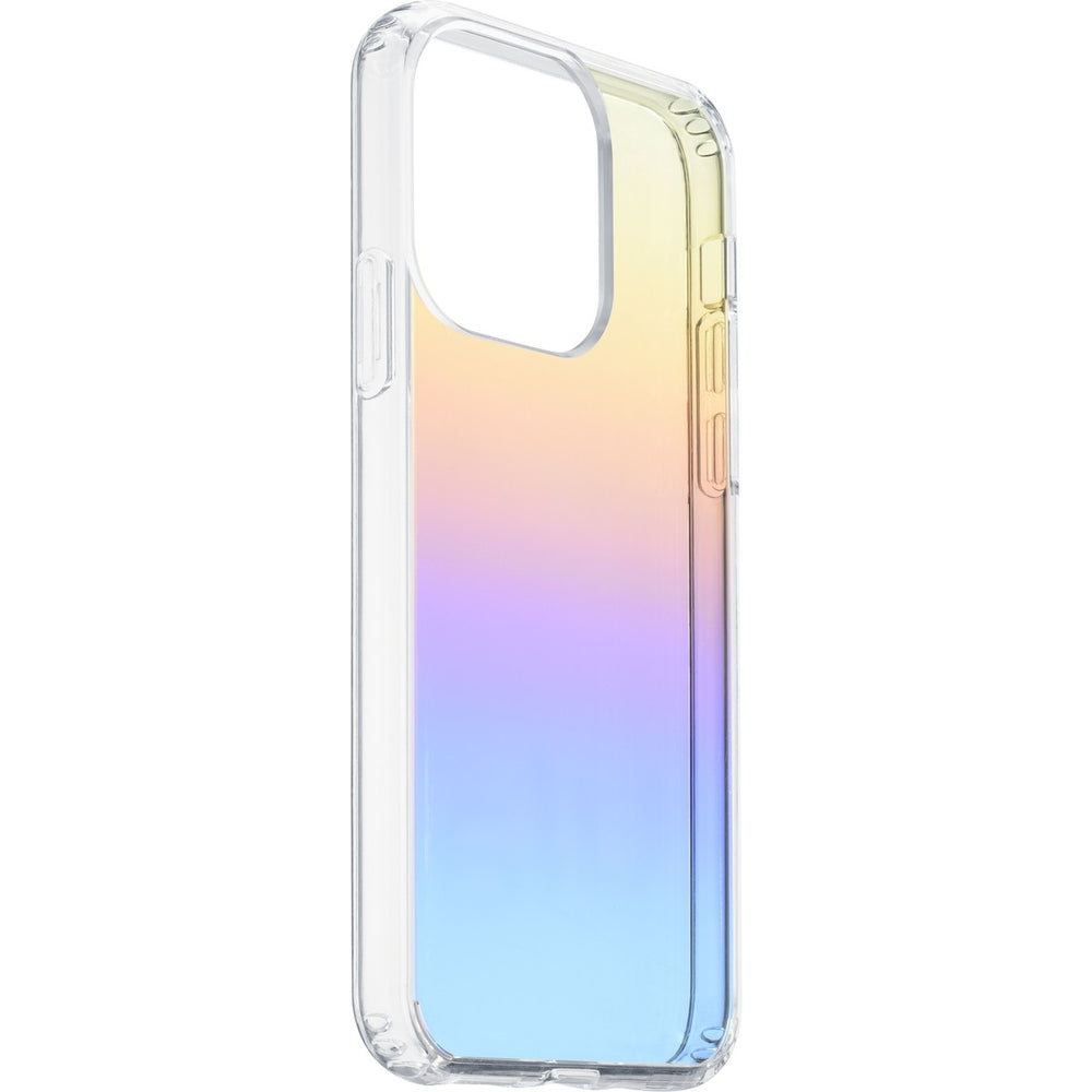 Semi-transparent case with iridescent effect