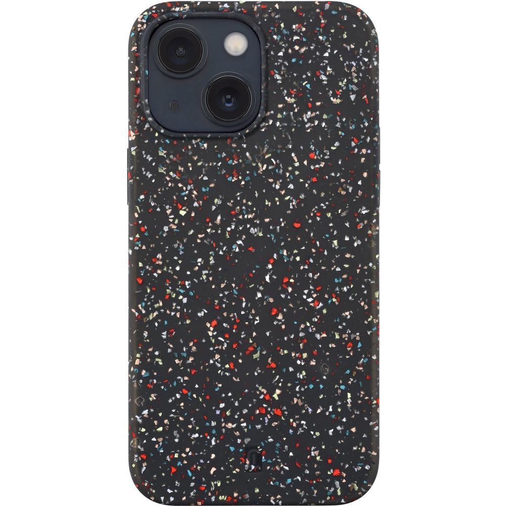 Semi-transparent soft-touch silicone case with speckled effect