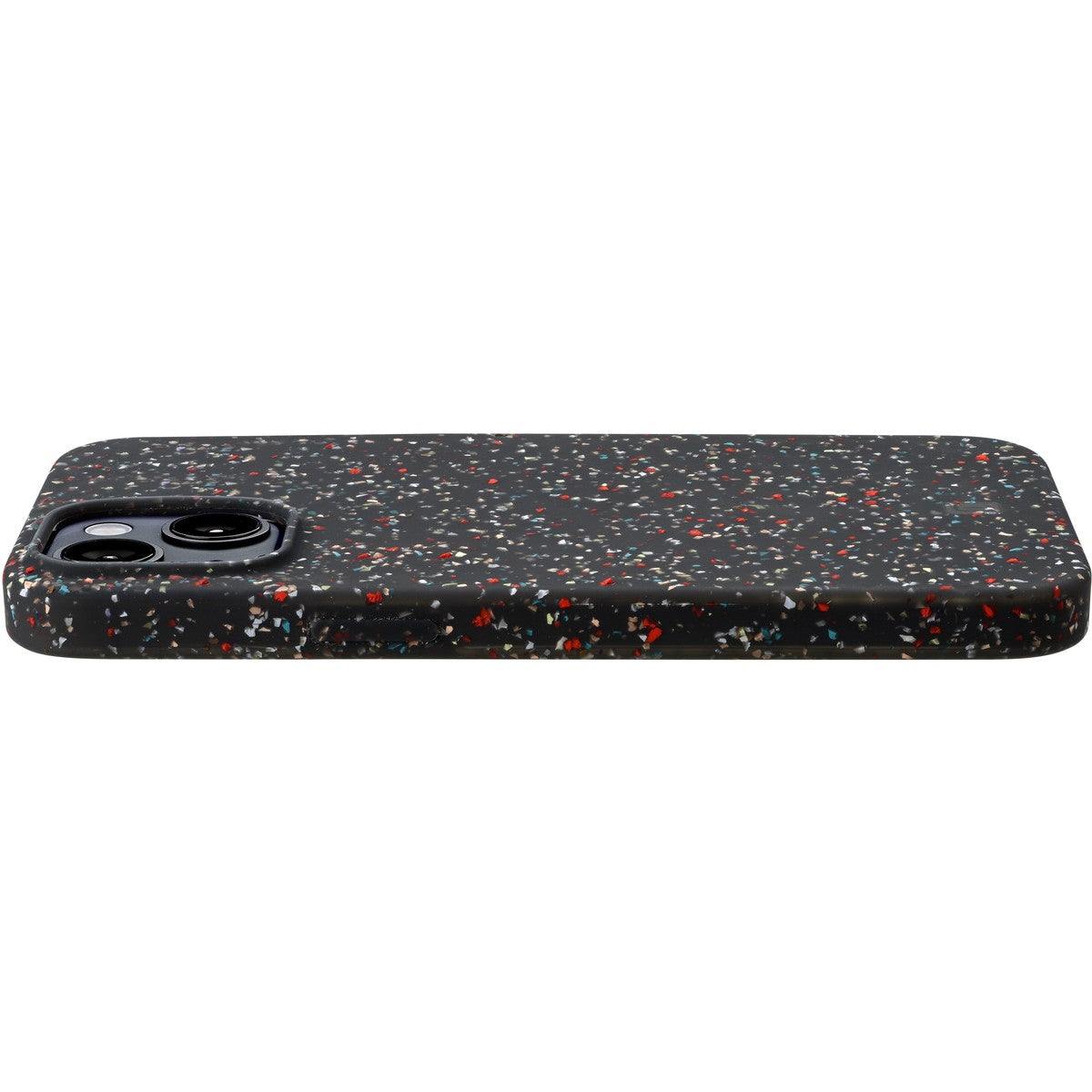 Semi-transparent soft-touch silicone case with speckled effect