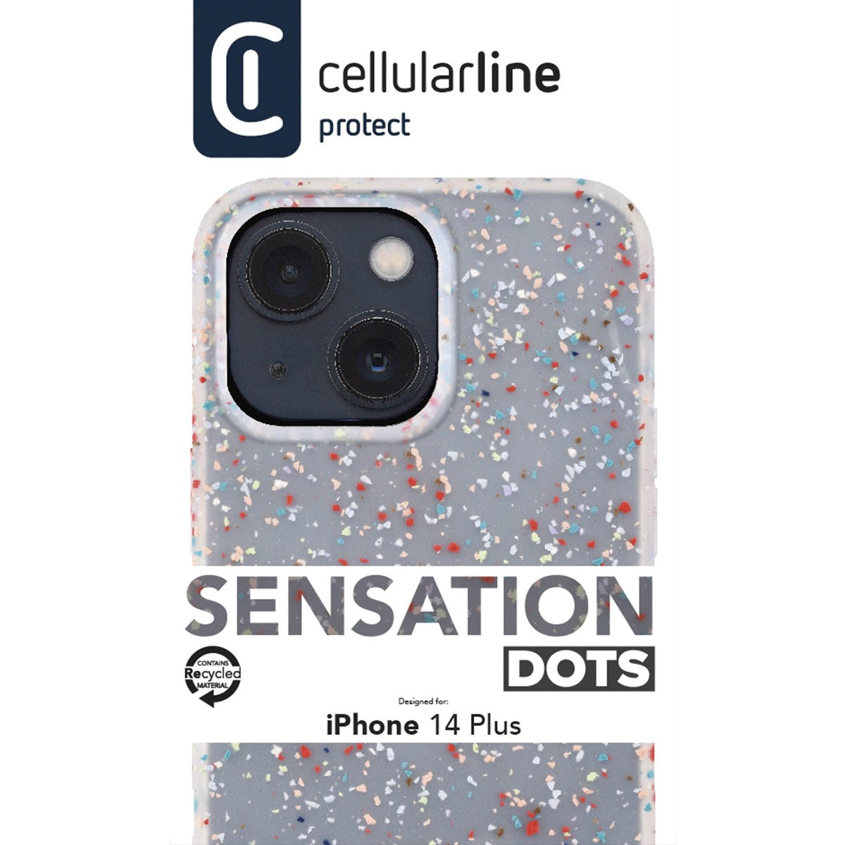 Semi-transparent soft-touch silicone case with speckled effect