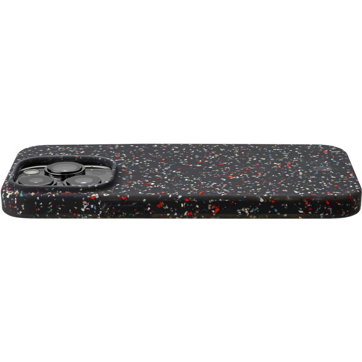 Semi-transparent soft-touch silicone case with speckled effect