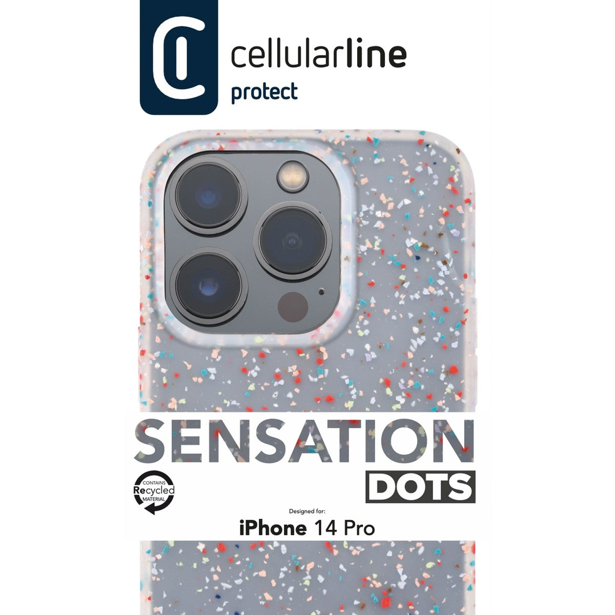 Semi-transparent soft-touch silicone case with speckled effect