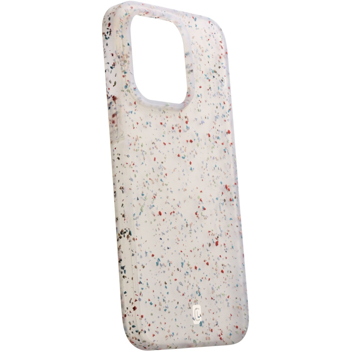 Semi-transparent soft-touch silicone case with speckled effect