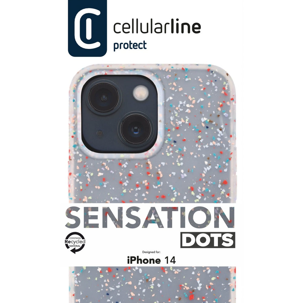 Semi-transparent soft-touch silicone case with speckled effect