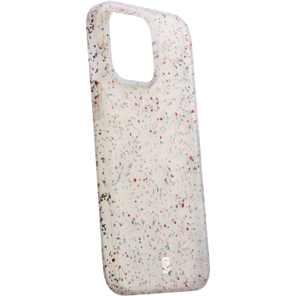 Semi-transparent soft-touch silicone case with speckled effect