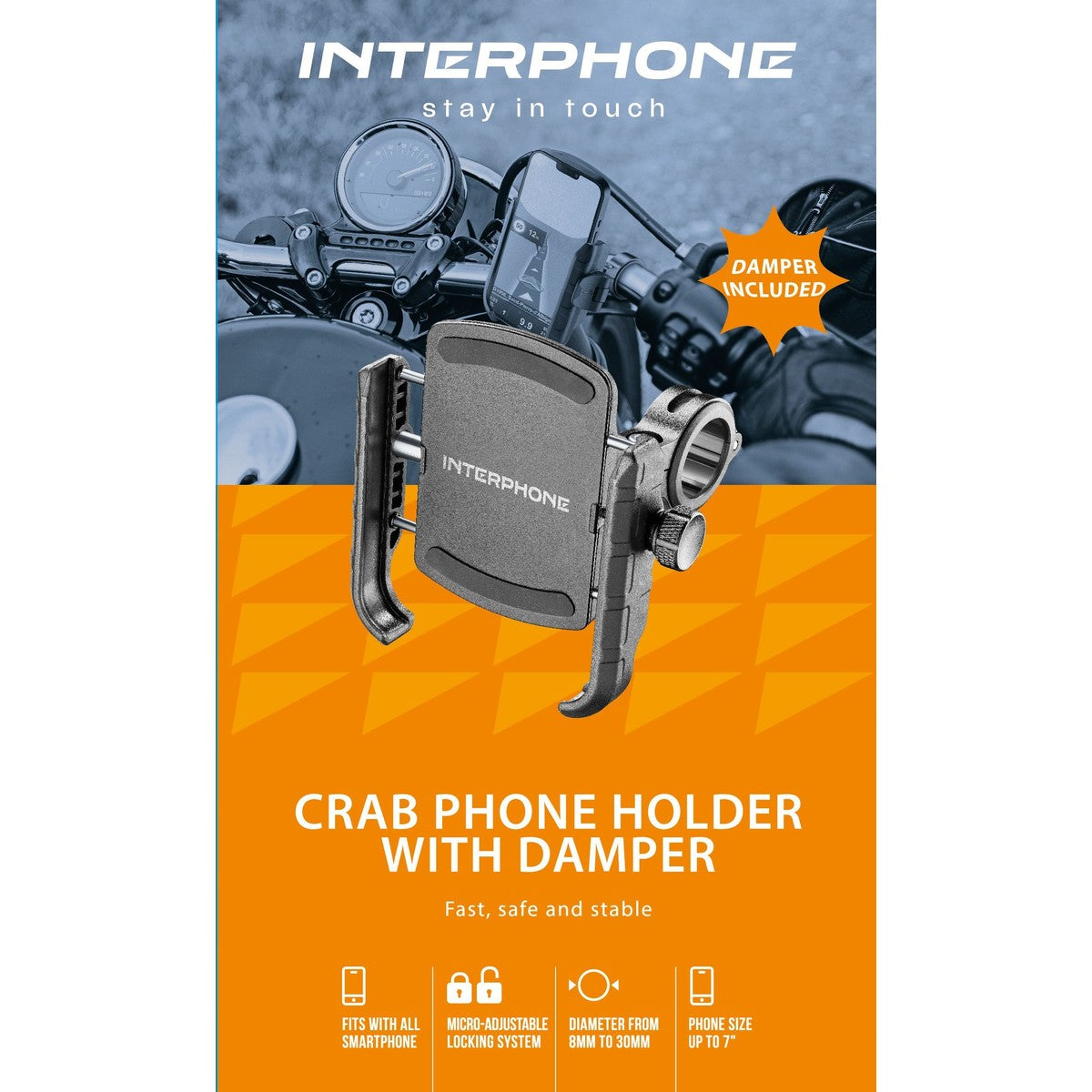 Support de téléphone en forme de crabe avec amortisseur